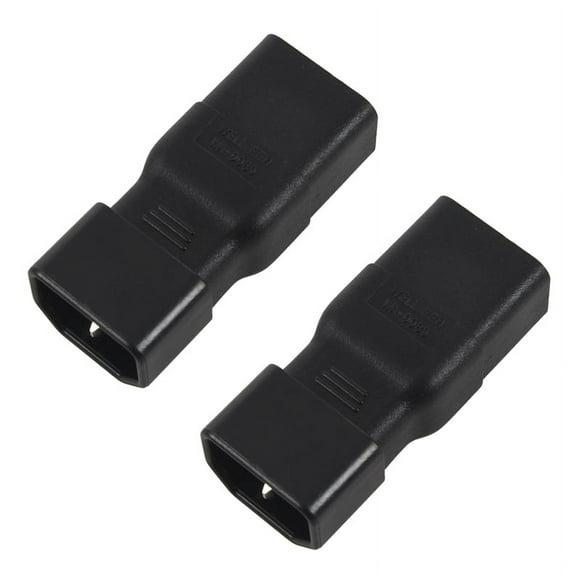 2X PDU UPS Alimentación IEC Macho C14 Una Hembra C19 Adaptador IEC C19 Una C14 Conector