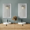 thumbnail image 4 of Head West Chrome and White Tile Textured Frame Vanity Accent Mirror - 17" x 29", 4 of 9