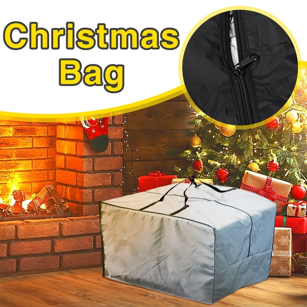 Bolsa de almacenamiento para árbol de Navidad con cremallera reforzada | Protector de polietileno para árboles artificiales | Protección contra el agua y los daños para el almacenamiento navideño