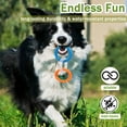 thumbnail image 2 of Juguete para perros con 3 anillos, duradero y resistente al agua, juguete para masticar para perros para entrenamiento de mascotas, juguete interactivo para cachorros (naranja y azul), 2 of 5