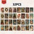 thumbnail image 4 of 32Pcs Vintage Christmas Star Postcard Set 3.94X5.7In Greeting Message Cards, 4 of 7
