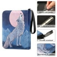 thumbnail image 4 of Game Card Storage Bag Collectible Trading Card Albums The 4-Pocket Card Binder With 50-Page Sleeve Can Hold 400 Game Cards Roaring Wolf, 4 of 6