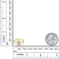 thumbnail image 3 of Gem Stone King 1.60 Ct Oval Peach Morganite 10K Yellow Gold Ring, 3 of 4