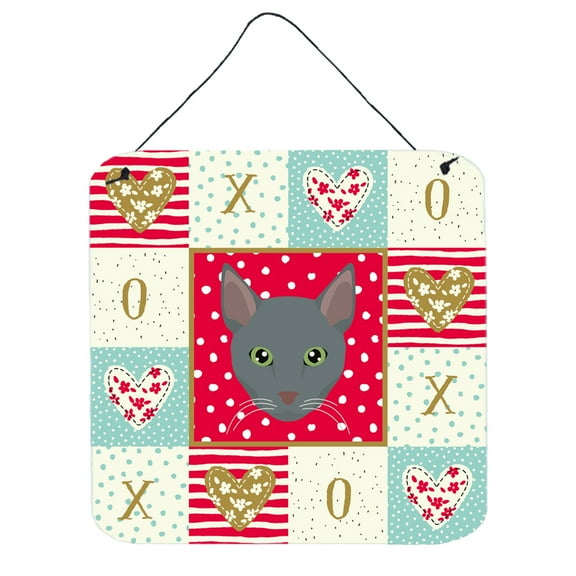 Carolines Treasures CK5151DS66 Raas Cat Love Wall or Door Hanging Prints Red 6HX6W multicolor