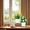 thumbnail image 5 of 4 Pack Small Fake Potted Plants Mini Artificial Faux Plants with Flowers Artificial Greenery in Pot for Home Office Tabletop, Bathroom & Living Room Decoration, 5 of 11