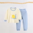 thumbnail image 2 of BOBOGOJP Toddler Boys Girls Spring Summer 2Pcs Sweatshirt Tops Pants Casual Sweatsuit, Everyday Sweatsuit Light Blue,Size 18-24 Months, 2 of 7
