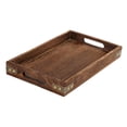 thumbnail image 2 of Bandeja de madera para servir, bandejas de comida resistentes, prácticas para sala de estar, baño o escritorio, cajón rústico Rectangular 36x24x4cm perfecl Bandeja de servir, 2 of 8