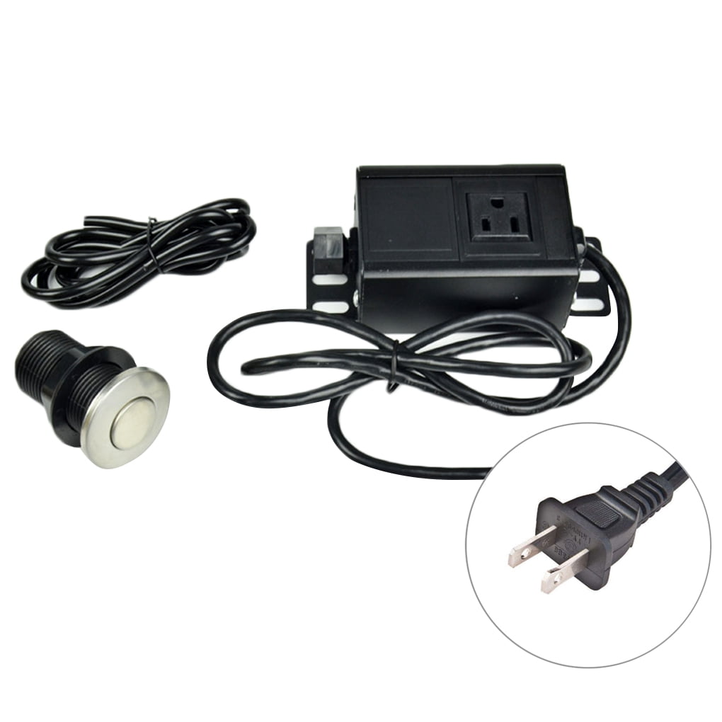 Sink Top Garbage Disposal Air Switch Kit with Single Outlet Counter Top Waste Disposal On/Off
