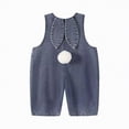 thumbnail image 6 of mgoYE Baby Girls Clothes Baby Boy Girl Cotton Overalls Easter Day 3M-5T Casual Button Bib Suspender Bunny Ear Pants Cute Romper Loose Jumpsuit One Piece Easter Outfit(Navy,12-18 Months), 6 of 7