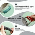 thumbnail image 4 of 6Pcs Silicone Assist Handle Holder Grip, Cast Iron Skillet Handle Covers Heat Resistant, Non Slip Pot Grip Handle Sleeve, Hot Handle Holder Wok for Frying Pans Griddles (Green,Grey,Red), 4 of 7