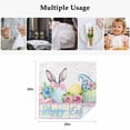 thumbnail image 5 of Easter Cloth Napkins, Spring Colorful Bunny Eggs Flowers Polka Dot Plaid Washable and Reusable Dinner Napkins Set of 2, Table Napkin for Kitchen Party Birthday Wedding Hotel Housewarming 20"x20", 5 of 9