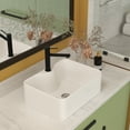 thumbnail image 6 of 16"x12" White Ceramic Rectangular Vessel Bathroom Sink, 6 of 7