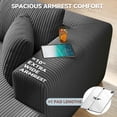 thumbnail image 4 of 109" Modular Cloud Sectional Sofa, 7-in-1 Boneless Couch with Chaise, Zero Assembly Deep Seated Plush Corduroy Sofa for Living Room, 4 of 9
