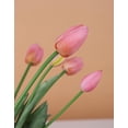 thumbnail image 4 of 18.5'' Artificial Tulip Flowers 10 PCS Faux Real Touch Latex Bouquet Tulips for Home Table Arrangements Gift Office Wedding Party Birthday Garden Restaurant Decoration (Yellow), 4 of 5