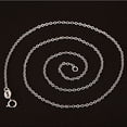 thumbnail image 1 of Colgante de clavícula con cadena en forma de O brillante de plata esterlina con cadena de cola extendida Cadena cruzada brillante de moda, 1 of 4