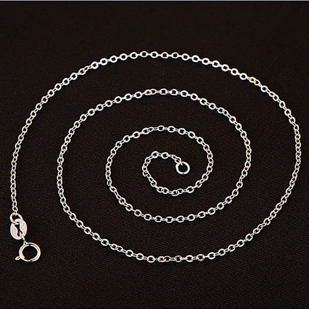 Colgante de clavícula con cadena en forma de O brillante de plata esterlina con cadena de cola extendida Cadena cruzada brillante de moda