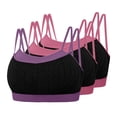 thumbnail image 2 of Annhoo 3pc Sports Bras for Women Stretchable Breathable Square Neck Block Color Yoga Brassiere Running Clothes, 2 of 8