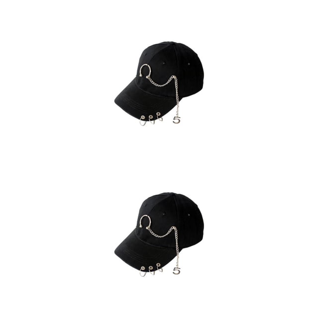 maskred Cotton Baseball Cap With Quick-drying Technology Say Goodbye To Sweat Ring Black 2Set