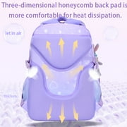 Kivdit School Backpack for Girls,Luminous School Bag for Kids Teens,Large Capacity Bookbag,Purple