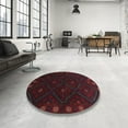 thumbnail image 3 of Ahgly Company Indoor Square Traditional Burgundy Brown Southwestern Area Rugs, 5' Square, 3 of 6