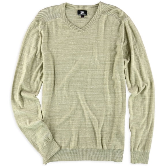 Rock & Republic Mens Marled Knit Pullover Sweater, Brown, Big & Tall, 2XLT