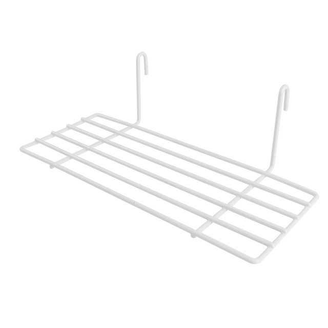 Milisten 1pc Grid Iron Frame Hanging Iron Frame Shelf Simple Wall Decoration for Pet Parrot Bird Perching(White)