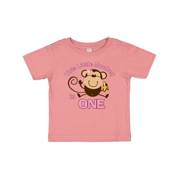 Inktastic Little Monkey Girl 1st Birthday Girls Baby T-Shirt