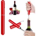 thumbnail image 1 of New Wine Cork Opener, Air Pressure Pump Bottle Opener 2-in-1 Design Pump Wine Opener 7S Quick Opening, Air Pressure Wine Opener with Foil Cutter, Great Gift for Wine Lovers, Red, 1 of 7