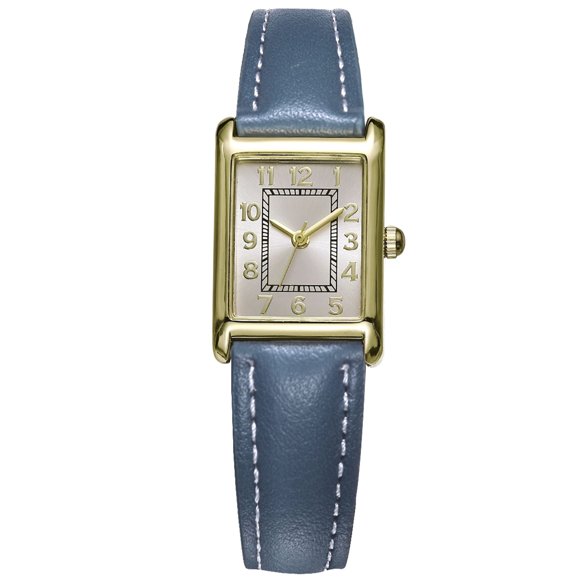 Time and Tru 21MM Womens Gold Tone Rectangual Case Strap Watch