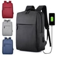 thumbnail image 6 of 16 Inch Slim Waterproof Laptop Backpack with USB Charging Port, Casual Daily Bag ,Gray, 6 of 9