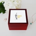 thumbnail image 4 of CafePress - Trumpet Man - Keepsake Box, Finished Hardwood Jewelry Box, Velvet Lined Memento Box, 4 of 5