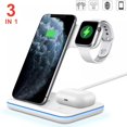 thumbnail image 1 of Wireless Charger Wireless Charger Ultra Slim 3 In 1 Wireless Charger  Wireless Charging Station Compatible For AirPods  11 Pro Max XS Max XS XR X 8 8 Plus, 1 of 8