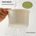thumbnail image 6 of Faucet Hanging Strainer, Plastic Kitchen Drain Storage Basket, Press Automatic Dumping Sink Strainer Basket, Self-Cleaning Kitchen Sink Food Waste Catcher Faucet Hanging, 6 of 9