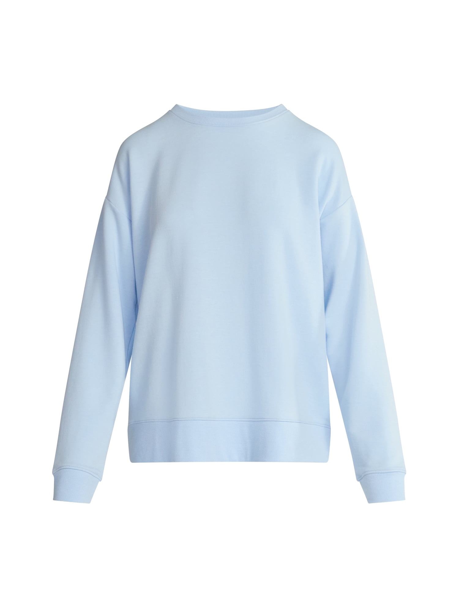 Joyspun Women's Fleece Drop Shoulder Sleep Top with Long Sleeves, Sizes XS-3X