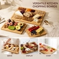 thumbnail image 6 of Kikcoin Cutting Board, 4-Piece Bamboo Wood Chopping Boards with Rack, Wooden Charcuterie Board for Kitchen, 6 of 10