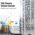 thumbnail image 3 of 1 Pce Rideau de Douche avec Crochets PVC Imperméable Résistant Semi-Transparent Galets Rideau de Douche, 3 of 7