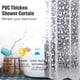 thumbnail image 3 of 1 cortina de ducha con ganchos de PVC impermeable resistente al moho antibacteriano 3D blanco Semi t Tomshoo 180cm * 200cm, 3 of 7