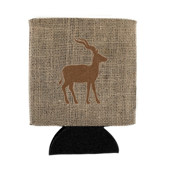 Deer Burlap and Brown Can or Bottle Hugger