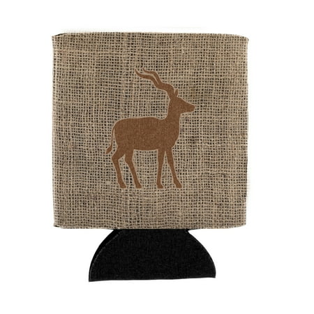 

Carolines Treasures BB1121-BL-BN-CC Deer Burlap and Brown Can or Bottle Hugger Can Hugger multicolor