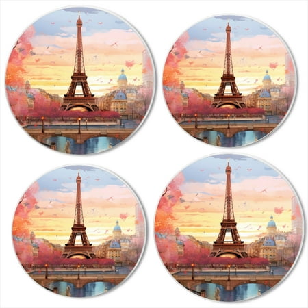 

Bahomeck Electric Stove Burner Covers Set Of 4 Vibrant Digital Painting Of The Eiffel Tower In Paris Metal Gas Stove Burner Covers Protecting Gas Stoves 8 Inch And 10 Inch