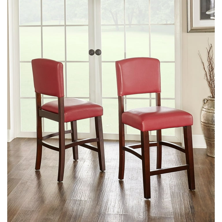 Linon Monaco Full Back Wood Counter Stool 24