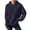Navy, variant on 2025 Spring Hoodie Beige Hoodie Long Sleeves V-Neck Sweater Cardigan Solid Color Cute Sweater Casual Wear Hoodie(3XL)