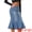 Sky Blue, variant on DARING DIVA Women's Soft Elegant Washed Fishtail Casual Midi Denim Skirt XL Black Blue