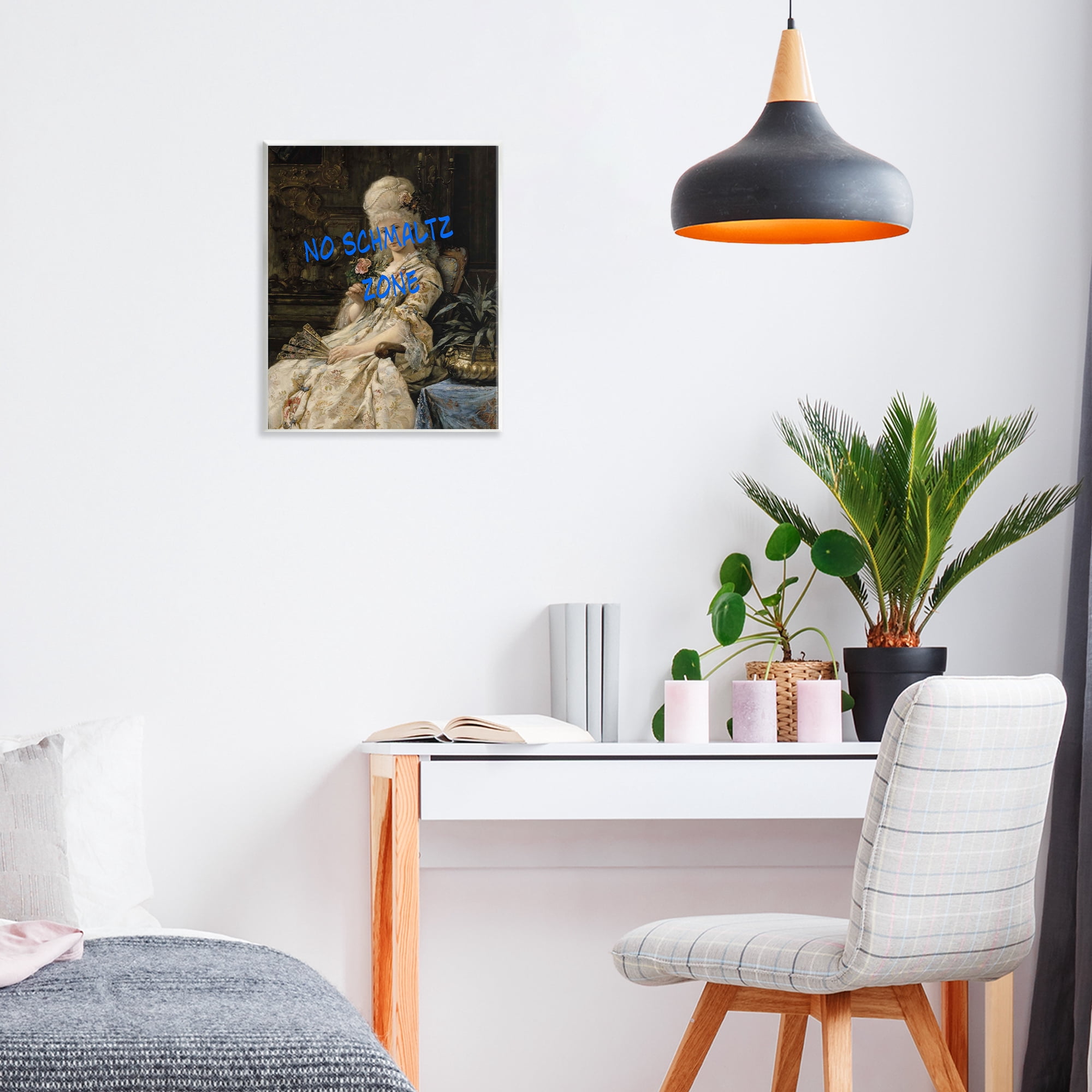 Stupell Industries Iconic No Schmaltz Zone Wall Plaque Art, design by Grotto Studios