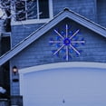 thumbnail image 3 of Alpine Corporation 39" Plastic Hanging Light-Up Snowflake Holiday Decoration, Blue/White, 3 of 13