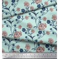 thumbnail image 3 of Soimoi polyester Crepe Fabric Leaves & Rose Floral Print Fabric by the Yard 42 Inch Wide, 3 of 3