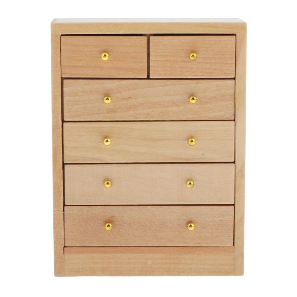 Dollhouse Furniture Accessories,1/12 Scale Miniature Storage Drawers for Living Room Pretend