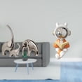 thumbnail image 2 of Figuras De Cerámica De Familia De Elefantes Y Esculturas Espaciales De Astronautas Para Decorar El Hogar, La Mesa, El Centro De Mesa Y La Chimenea., 2 of 8