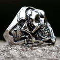 thumbnail image 4 of ZMY Home Skull Ring Stainless Steel Handmade Jewelry Fashion Cool Punk Rock Band Ring (9), 4 of 6