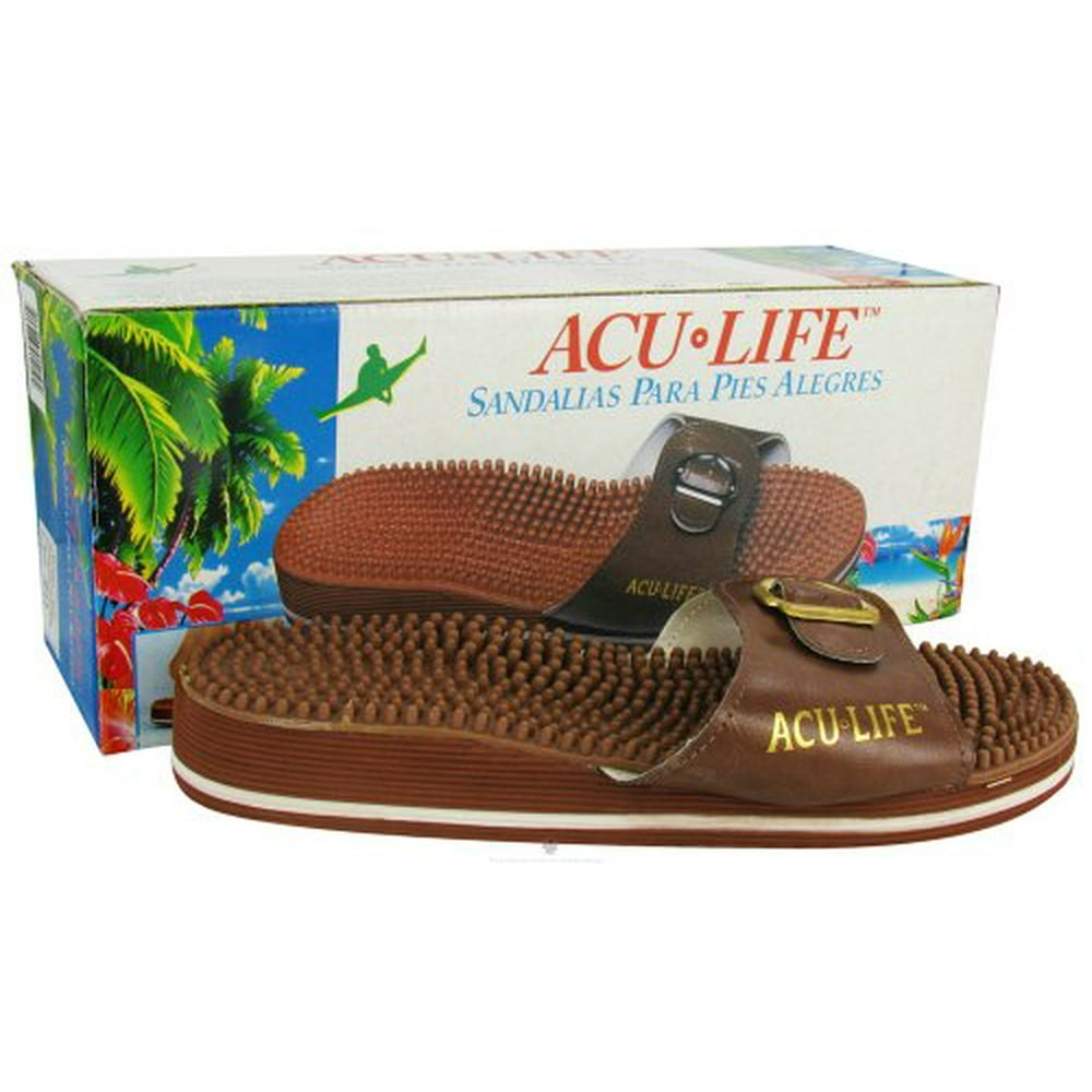 ACULIFE AcuLife Massage Sandals Massage Sandals Brown with Buckle